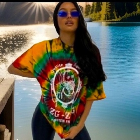 TIE DYE ZIG ZAG Braunstein Fr'eres Qualite Superieurp Short Sleeve Shirt ZZ Man - Picture 12 of 16